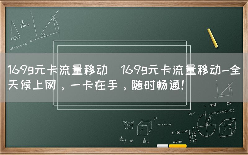 169g元卡流量移动(169g元卡流量移动-全天候上网，一卡在手，随时畅通！)(图1)